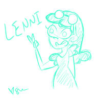 2016 artist:crummyyoungcreator character:leni_loud hand_gesture peace_sign sketch solo text // 1280x1280 // 241KB