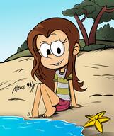 artist:aleuz91 beach character:luan_loud looking_at_viewer // 2300x2750 // 1.6MB