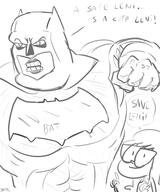 2016 artist:baryl character:batman character:leni_loud dialogue punching // 800x960 // 265KB