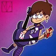 artist_request character:luna_loud guitar looking_at_viewer solo source_request // 3000x3000 // 1.8MB