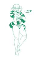 2019 aged_up artist:chillguydraws bikini character:stella_zhau looking_at_viewer pose sketch snake solo swimsuit // 2100x3300 // 914.7KB