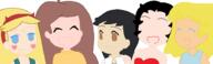2016 artist:ultra-shounen-kai-z bee_and_puppycat bravest_warriors character:bee character:beth_tezuka character:betty_boop character:lori_loud character:star_butterfly crossover group parody star_vs_the_forces_of_evil // 590x179 // 10.7KB