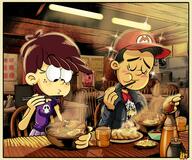 artist:ruhisu character:luna_loud eating original_character restaurant sitting // 2200x1833 // 921.7KB