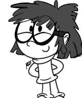 2016 artist:misael-tc black_and_white character:lisa_loud looking_at_viewer smiling solo source_request // 1000x1200 // 238.6KB