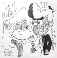 2016 artist:komi114 character:bobby_santiago character:lori_loud dc_comics lobby text // 625x630 // 125KB
