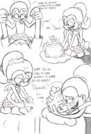 2016 artist:jumpjump bed blushing character:lincoln_loud character:luan_loud comic comic:the_loud_comic dialogue half-closed_eyes hug looking_at_viewer luancoln lying pov rating:questionable sketch smiling text // 1300x1900 // 1.3MB