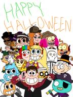 2016 adventure_time artist:cartoonsrox character:lincoln_loud crossover group halloween harvey_beaks my_little_pony star_vs_the_forces_of_evil steven_universe the_amazing_world_of_gumball // 1280x1708 // 1.2MB