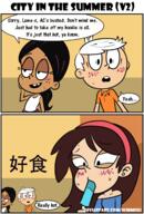 2020 artist:whimfu1 character:lincoln_loud character:ronnie_anne_santiago character:sid_chang chinese comic dialogue ice_cream popsicle sidcoln sweat text // 1120x1660 // 692KB