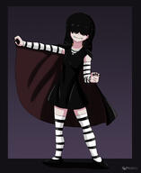 2021 artist:julex93 cape character:lucy_loud fangs halloween pose shadow smiling solo vampire // 1800x2200 // 754.5KB