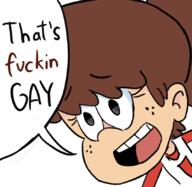 2017 artist:fake character:lynn_loud dialogue reaction_image redraw solo // 850x829 // 232KB