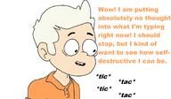 2016 artist:james_francanon character:lincoln_loud dialogue looking_down smiling solo // 2043x1187 // 104KB