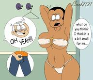 armpit artist:crock2121 big_ass big_breasts bikini character:lincoln_loud character:maria_santiago dialogue interracial mariacoln source_request tagme thick_thighs two_piece_swimsuit wide_hips // 2870x2466 // 396.1KB