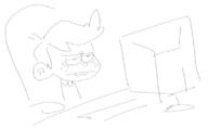2016 artist:drawfriend character:lincoln_loud computer frowning reaction_image sitting solo // 782x481 // 53.4KB