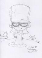 2017 alternate_outfit artist:julex93 character:lana_loud character:lincoln_loud character:lola_loud dress hand_on_hip hearts lolacoln raised_eyebrow sketch smiling sunglasses // 393x542 // 46.2KB