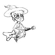 2016 artist:enclave character:luna_loud guitar sketch solo witch witch_hat // 800x800 // 19KB