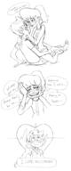 2016 artist:drawfriend blushing character:lincoln_loud character:lynn_loud comic crying dialogue hand_on_cheek looking_at_another lying lynncoln pov sketch text yandere // 1089x2609 // 817.6KB