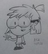 artist_request character:lisa_loud looking_at_viewer smiling solo waving // 1673x1873 // 735.2KB