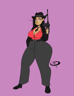 2021 aged_up alternate_hairstyle artist:chillguydraws ass au:thicc_verse bare_breasts big_ass big_breasts character:ronnie_anne_santiago freckles solo thick_thighs // 2550x3300 // 377KB
