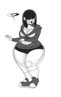 aged_up artist:chillguydraws au:thicc_verse big_breasts character:lucy_loud solo thick_thighs // 2100x3300 // 814KB