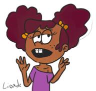 2016 afro_puffs artist:lioxdz background_character bare_shoulders braces character:bucktooth_qt dark-skinned_female // 345x326 // 73KB