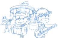 2016 artist:duskull character:leni_loud character:lincoln_loud character:luan_loud character:luna_loud character:ronnie_anne_santiago group ronniecoln sketch // 1241x819 // 646KB