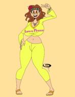 aged_up alternate_hairstyle alternate_universe artist:chillguydraws au:thicc_verse bare_breasts big_breasts character:luan_loud open_mouth thick_thighs // 2550x3300 // 693KB