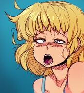 2017 ahegao artist:knoobles character:lori_loud open_mouth solo sweat // 699x776 // 960.2KB