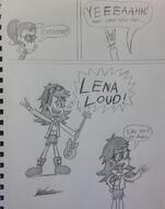 2016 artist:thegreatgreninja character:lena_loud character:leni_loud character:luan_loud character:luna_loud comic dialogue dragon_ball fusion original_character parody text // 1080x1369 // 867KB