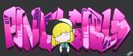 2017 alternate_hairstyle alternate_outfit artist:donchibi character:lucy_loud earrings graffiti hands_in_pockets hat jacket solo text // 1280x538 // 304KB