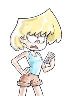 angry artist_request character:lori_loud hand_on_hip holding_object looking_down open_mouth phone solo // 1465x1970 // 4.0MB