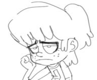 2016 artist:drawfriend character:lynn_loud frowning leaning sad sketch solo // 564x461 // 79KB