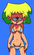 bare_breasts bikini character:lori_loud small_breasts smiling solo sweat swimsuit // 2500x4000 // 970KB