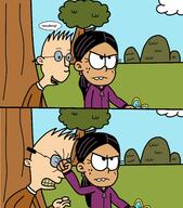 2017 artist:eagc7 character:brainy character:lincoln_loud character:ronnie_anne_santiago cloud comic crossover eyes_closed frowning grass hey_arnold parody photo punch tree // 2300x2617 // 760KB