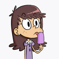 2016 aged_down artist:redkaze character:luna_loud eating food holding_food holding_object ice_cream licking looking_to_the_side popsicle pure_luna solo tongue_out // 400x400 // 54KB
