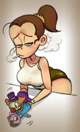 2016 aged_up big_ass big_breasts character:luan_loud cigarette puppet short_shorts shorts smoking thick_thighs // 740x1213 // 584KB
