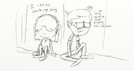 2016 artist:vinnietwotoes character:lincoln_loud character:lucy_loud dialogue sketch text // 1366x728 // 117KB