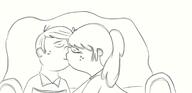 2017 artist:tmntfan85 character:lincoln_loud character:lynn_loud couch eyes_closed kiss kissing lynncoln sketch // 1223x594 // 206KB