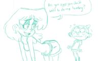 2016 artist:drawfriend bending_over character:lincoln_loud character:lori_loud dialogue loricoln sketch text // 722x453 // 129.9KB
