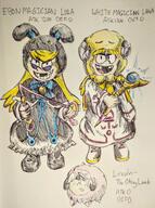 2017 artist:pikapika212 character:lana_loud character:lincoln_loud character:lola_loud cosplay parody sheep text wand whip yugioh // 2912x3917 // 2.8MB