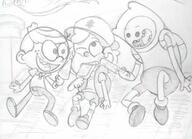 2016 adventure_time artist:faganon character:dipper_pines character:finn_the_human character:lincoln_loud crossover eating food gravity_falls ice_cream popsicle sketch // 2572x1860 // 253.8KB