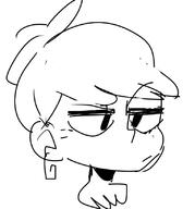 2017 artist:car5885 character:luna_loud frowning half-closed_eyes looking_to_the_side sketch solo // 716x820 // 61KB