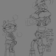 2023 alternate_outfit artist:sl0th ass basketball big_ass blushing boombox bubblegum bubbles character:lincoln_loud character:lisa_loud character:luan_loud dildo holding_object looking_at_viewer magician on_toes short_shorts talking_to_viewer thick_thighs wide_hips // 1100x1100 // 356.0KB