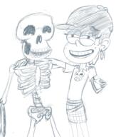 2016 artist:duskull character:luna_loud skeleton sketch // 802x942 // 527KB