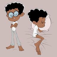 2019 artist:dipper briefs character:clyde_mcbride feet pajamas sleeping solo underwear // 740x740 // 128.8KB