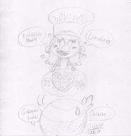 2017 alternate_outfit artist:julex93 blushing character:lincoln_loud character:lola_loud chef_hat dialogue eyes_closed food hearts holding_food holding_object lolacoln open_mouth pizza plate sketch smiling sweat text // 850x883 // 144.0KB