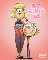 2019 artist:julex93 character:lincoln_loud character:rita_loud eyes_closed flowers hand_on_head hand_on_hip heart hug hugging looking_down mother's_day shadow smiling text thick_thighs wide_hips // 2000x2500 // 3.4MB