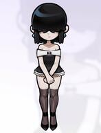2023 alternate_outfit artist:loodncrood character:lucy_loud looking_at_viewer simple_background solo thigh_highs // 1147x1500 // 77KB