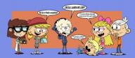 2022 aged_up artist:alejindio camera character:lana_loud character:lily_loud character:lincoln_loud character:lisa_loud character:lola_loud character:ronnie_anne_santiago commission commissioner:theamazingpeanuts dialogue group holding_object notebook pencil sweat text // 4048x1753 // 3.2MB