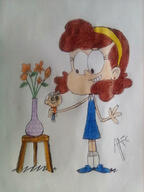 2023 artist:angelalonsso06 character:cristina character:lincoln_loud cristinacoln doll flowers // 828x1104 // 80KB