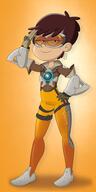 2016 artist:scobionicle99 character:luna_loud character:tracer cosplay overwatch solo // 960x1920 // 2.0MB